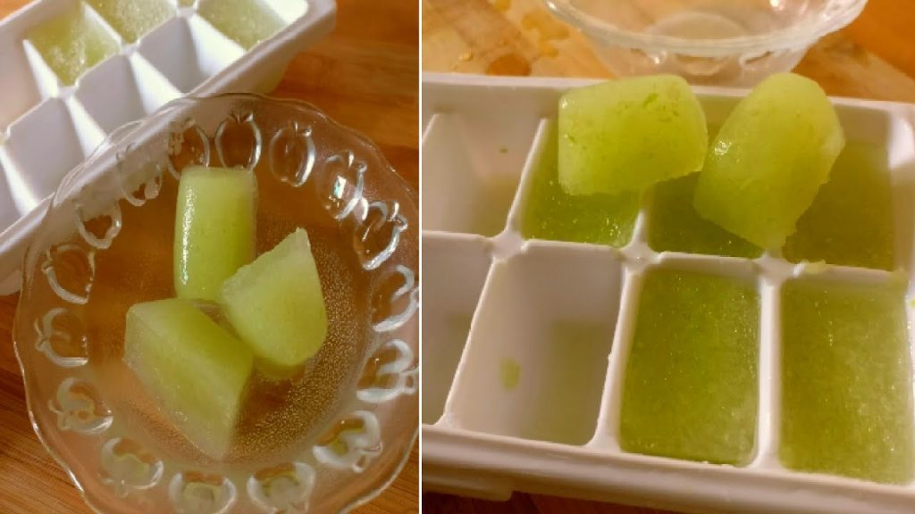 Cucumber ice cubes for skin