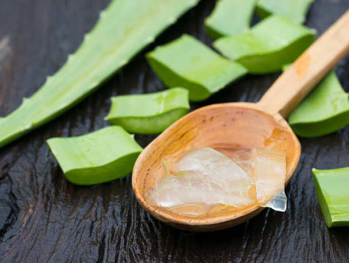 Aloe vera gel for homemade skin whitening and brightening cream