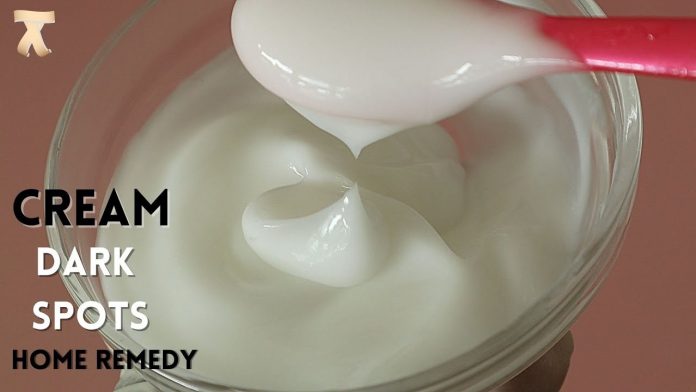 Homemade cream for black spots on face