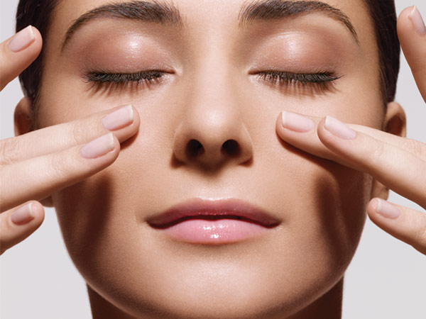 Gently massaging the skin under the eyes can help improve circulation and reduce puffiness, 