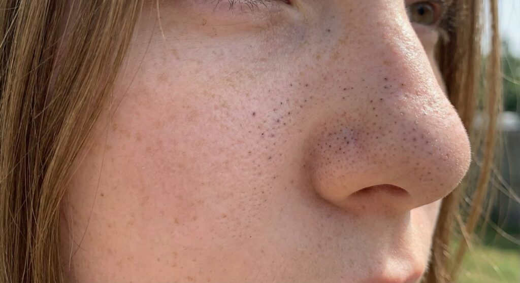 Blackheads are small, dark or black spots on the skin's surface