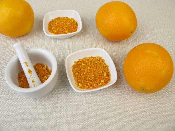 Orange peel helps to lighten dark spots, works as a natural exfoliator and natural bleach for the skin