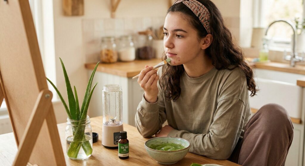 Aloe vera is one of the best natural remedies for chin breakouts. It soothes irritation, reduces redness, and helps heal acne faster.